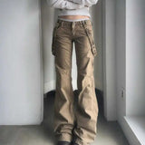 Low-Rise Strap Cargo Pants