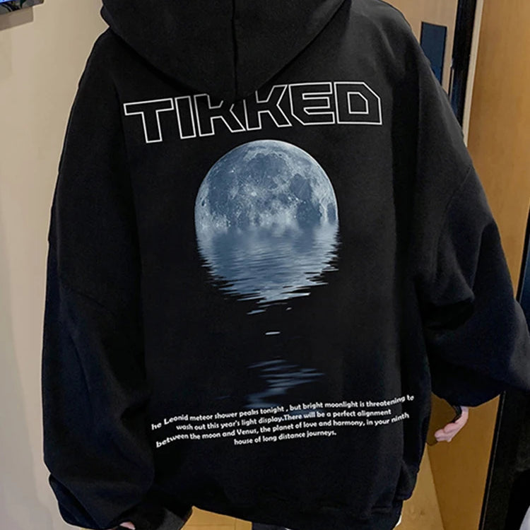 Moon Graphic Pullover Hoodie