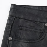 Waxed Straight-Leg Pants