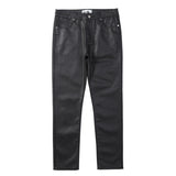 Waxed Straight-Leg Pants
