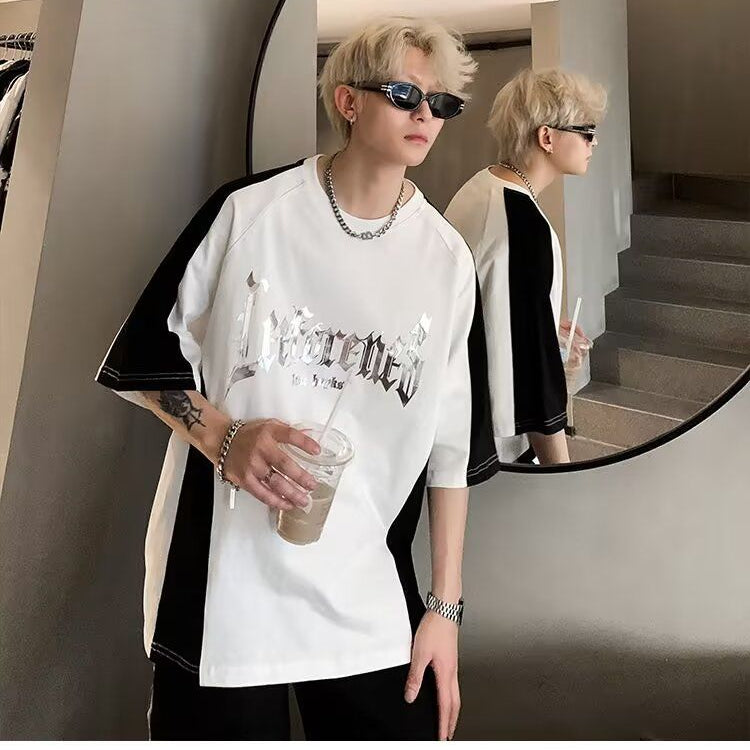 Gothic Color-Block Graphic Tee