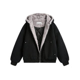 Faux Fur Collar Oversized Jacket