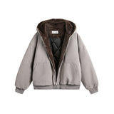Faux Fur Collar Oversized Jacket