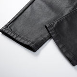 Waxed Straight-Leg Pants