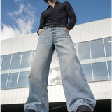 Rhinestone Wide-Leg Jeans