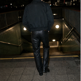 Waxed Straight-Leg Pants