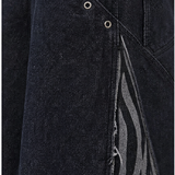 Spliced Wide-Leg Jeans